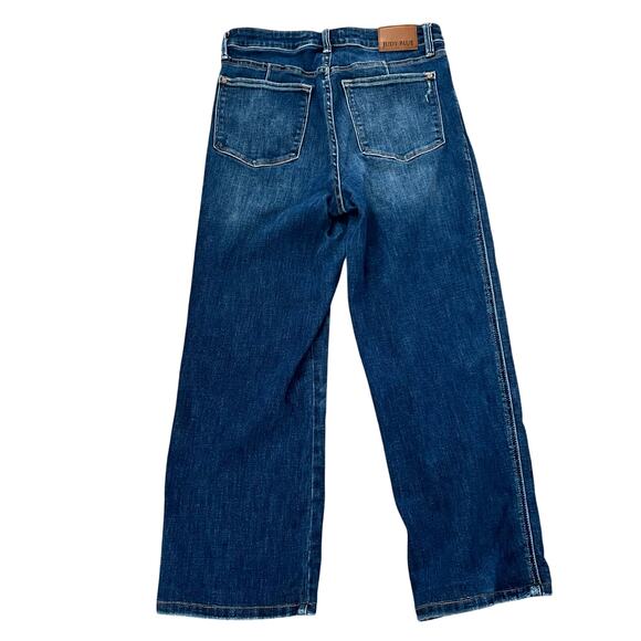 Judy Blue Straight Fit Jeans Women’s Size 11/30 Dark Wash Short Inseam 27Stretch - Picture 2 of 9